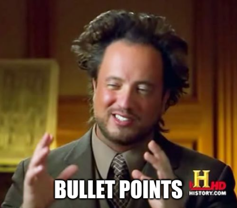 Bullet points